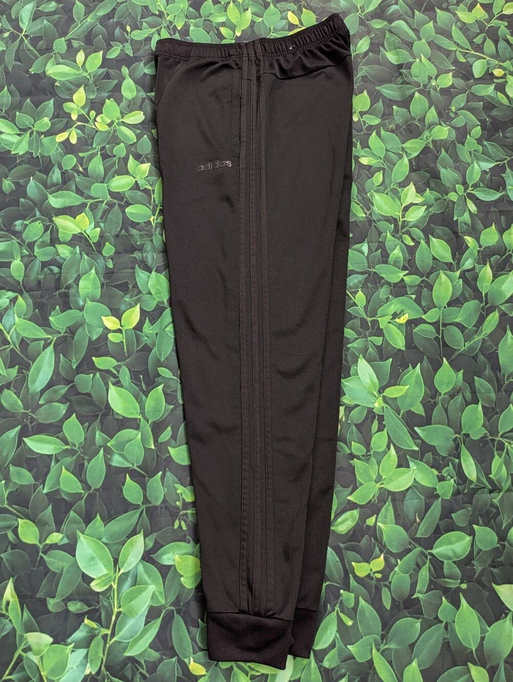 Adidas Men's Black On Black Tracksuit Sweatpants